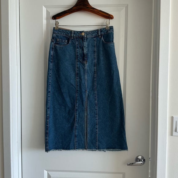 Farm Rio Denim Midi Skirt - Picture 4 of 10